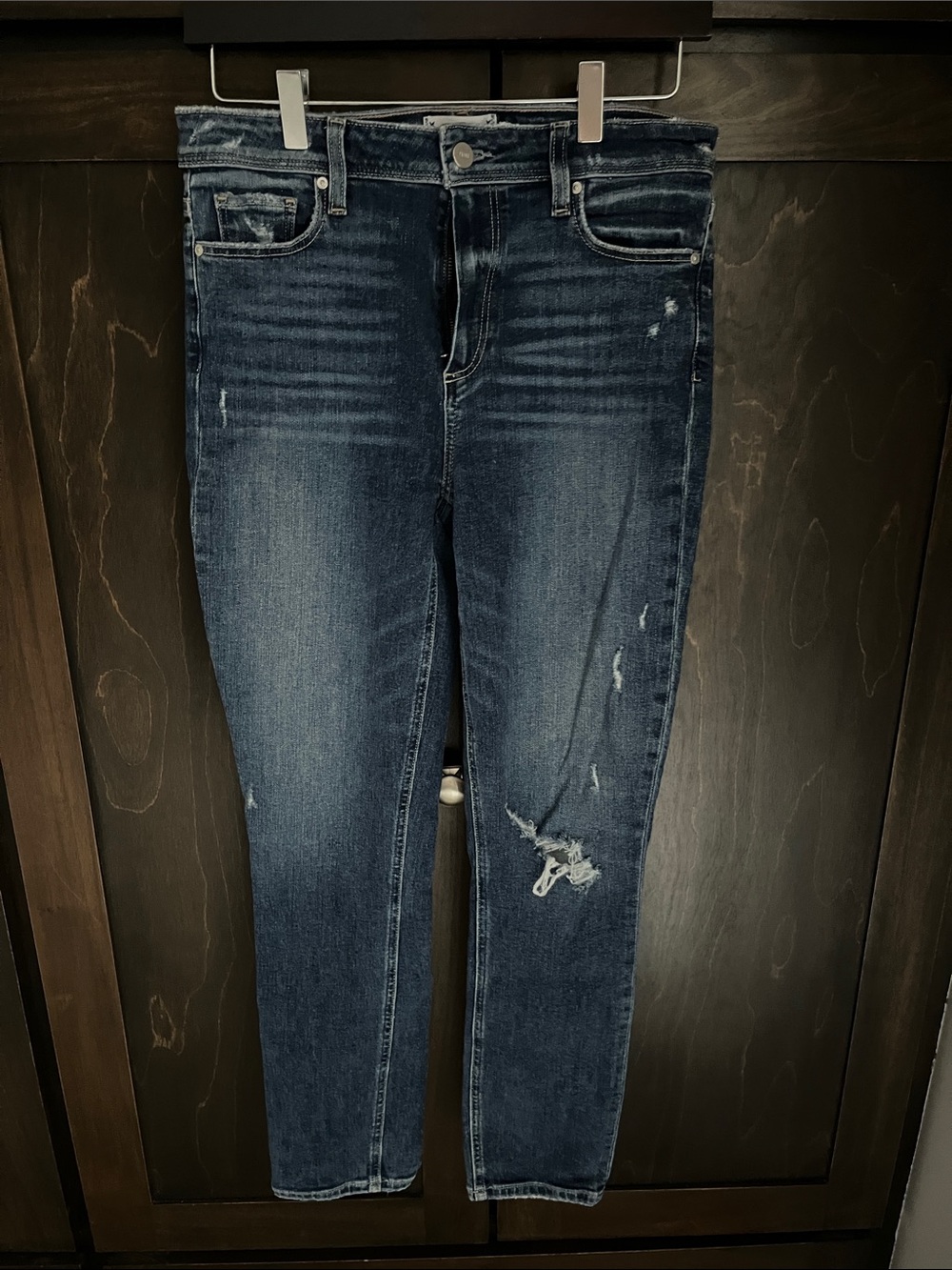 PAIGE Hoxton Ankle Skinny Jeans with Distressed Details